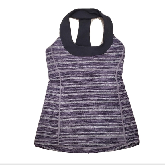 Lululemon Scoop Neck Top Rasberry Pink and Gray - Picture 6 of 8